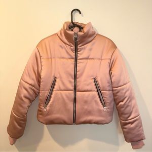 Topshop ‘Satin’ Puffer Jacket